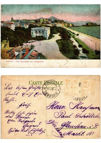 Cpa napoli villa - villa, municipale